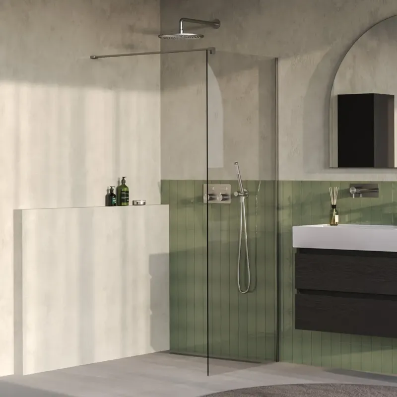 Brauer Oblivion inloopdouche helder glas 70cm RVS geborsteld PVD Exclusieve Aanbieding