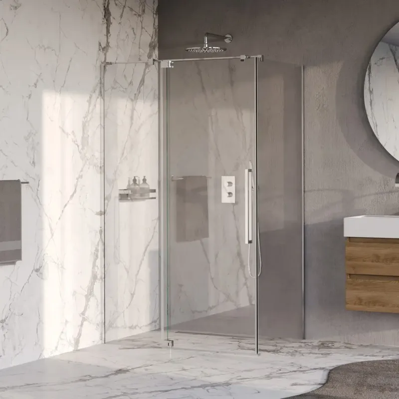 Brauer Stellar douchecabine met draaideur 120x90cm chroom Finale Uitverkoop