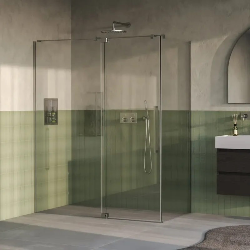 Betaalbaar Brauer Stellar douchecabine met draaideur 160x80cm RVS geborsteld PVD