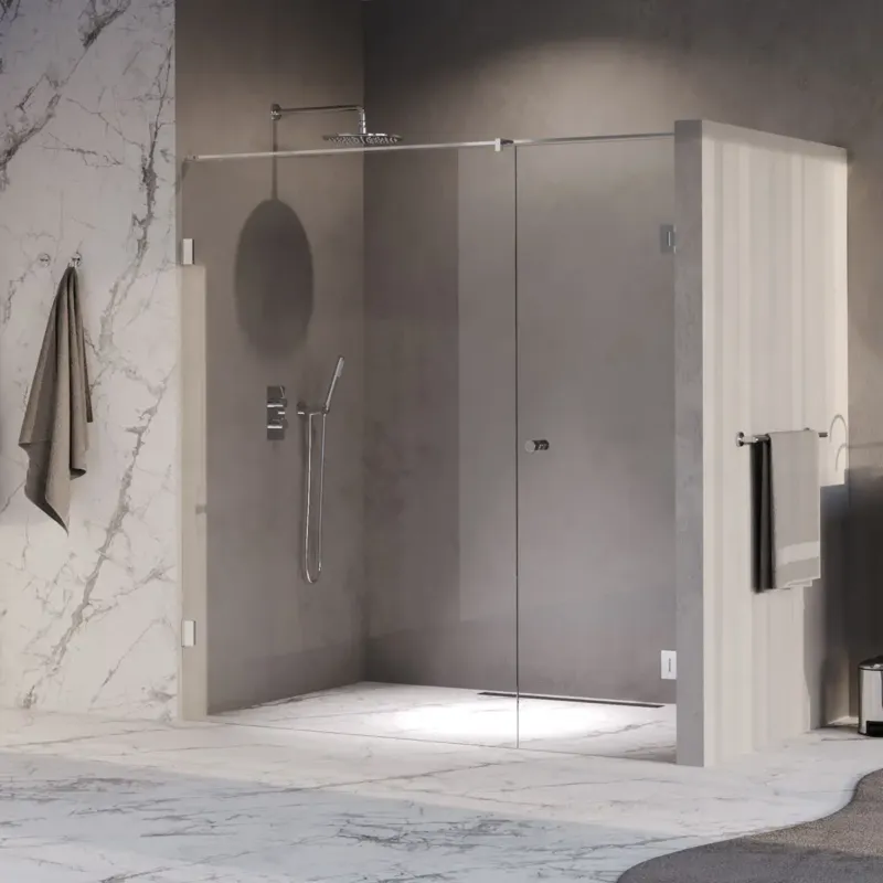 Beperkt Aanbod Brauer Void Carving profielloze nisdeur 190cm met draaideur 70cm aan muur chroom