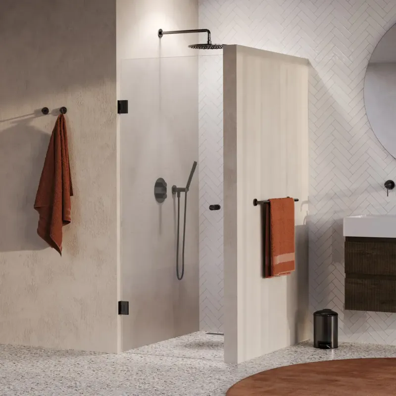 Speciale Aanbieding Brauer Void Carving profielloze nisdeur 80cm gunmetal geborsteld PVD