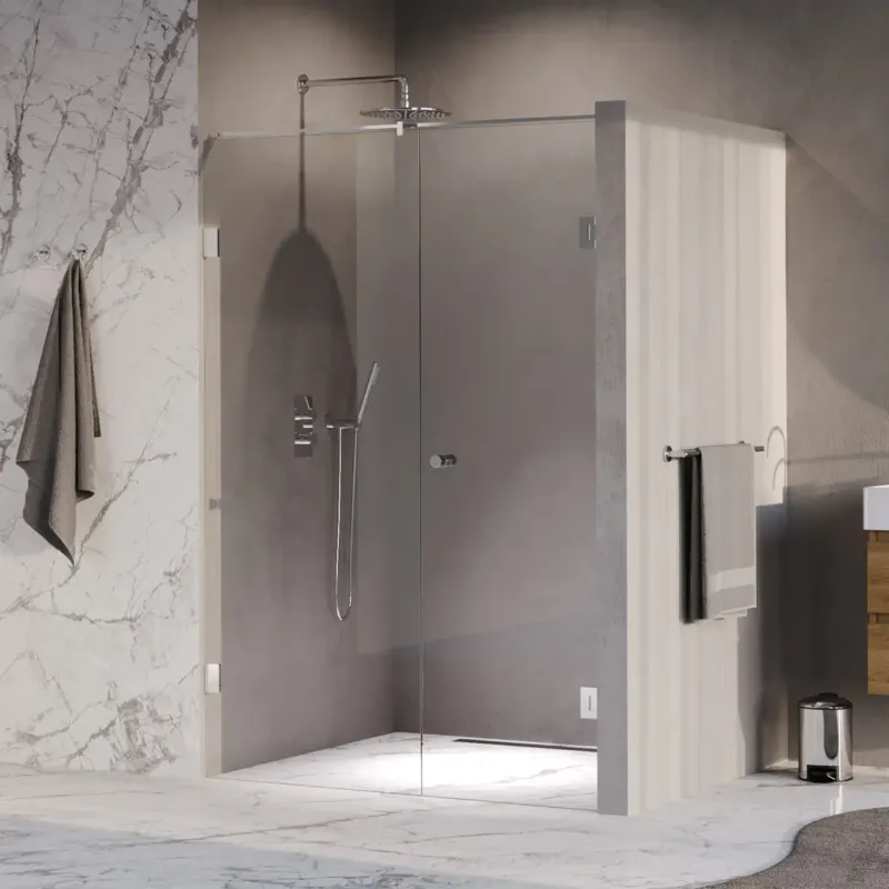 Populair Brauer Void Carving profielloze nisdeur 140cm met draaideur 70cm aan muur chroom