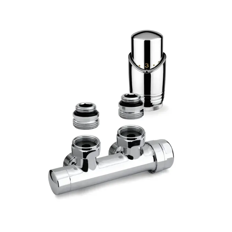 Plieger Valvola design onderblok set haaks chroom Op = Op