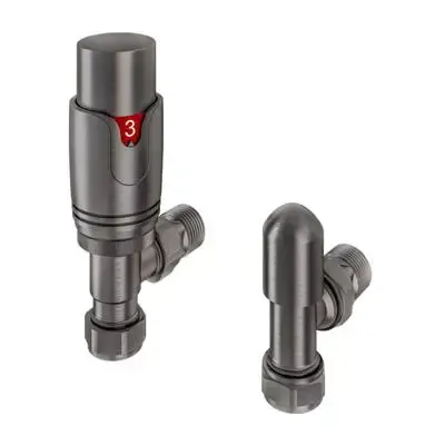 Eastbrook Valve radiator aansluitset haaks met thermostaat gunmetal Laatste Kans