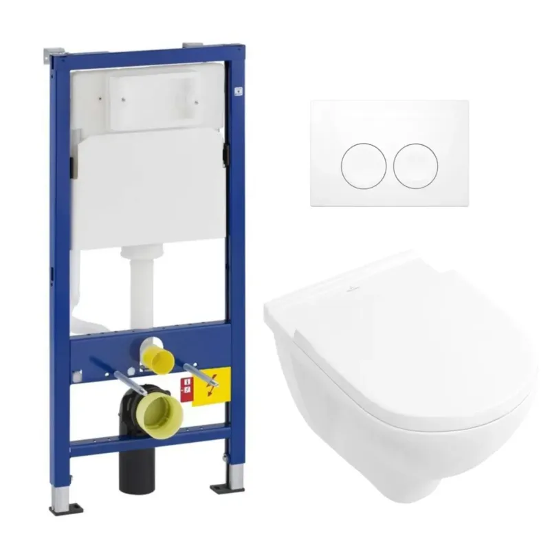 Geberit UP100 toiletset met Villeroy & Boch O.novo randloos toilet met softclose zitting Uitverkoop