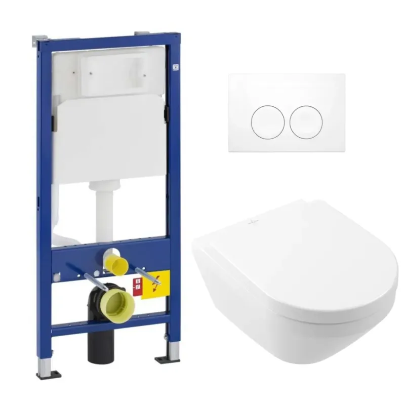Hoge Kwaliteit Geberit UP100 toiletset met Villeroy & Boch Architectura randloos toilet met TwistFlush en softclose zitting