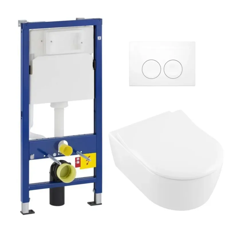 Geberit UP100 toiletset met Villeroy & Boch Avento randloos toilet met dunne softclose zitting Uitverkoop