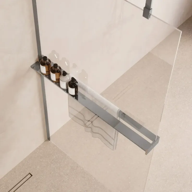 Fabrieksprijs Saniclear Pure handdoekhouder voor glaswand 120cm chroom