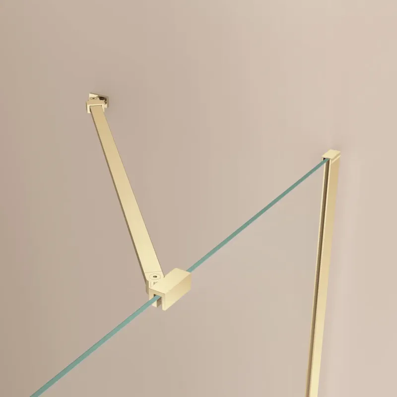 Weekendaanbieding Saniclear Clearline stabilisatiestang 45 graden geborsteld messing - mat goud