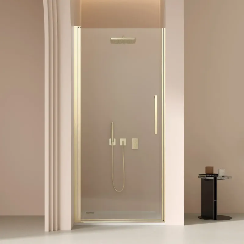 Merkproduct Saniclear Clearline douchedeur 90cm geborsteld messing - mat goud