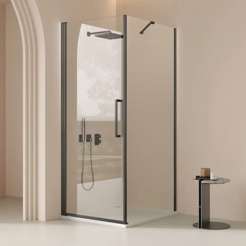 Dagaanbieding Saniclear Clearline douchecabine 70x80cm met 70cm deur verouderd ijzer - gunmetal