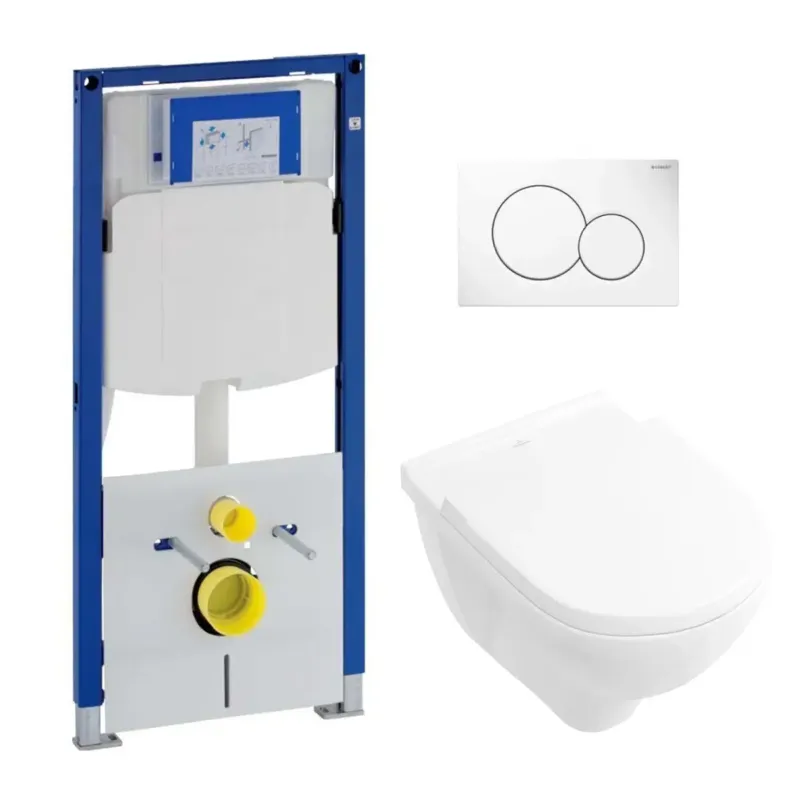 Alleen Vandaag Geberit UP320 toiletset met Villeroy & Boch O.novo randloos toilet met softclose zitting