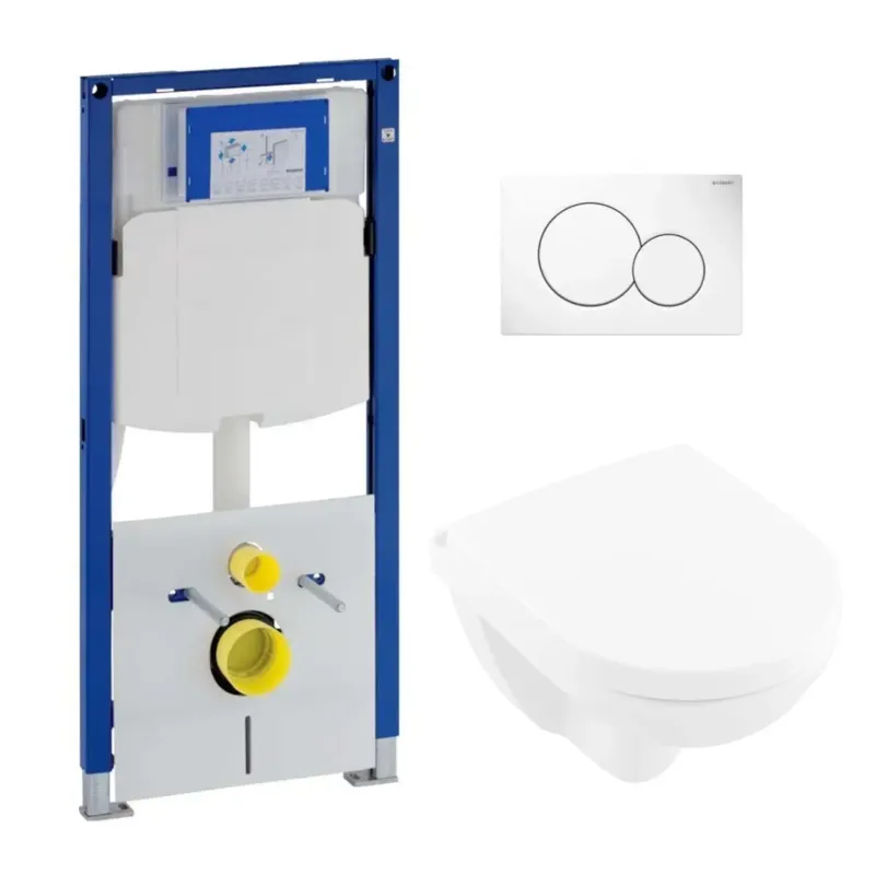 Geberit UP320 toiletset met Villeroy & Boch O.novo compact randloos toilet met softclose zitting Speciale Aanbieding