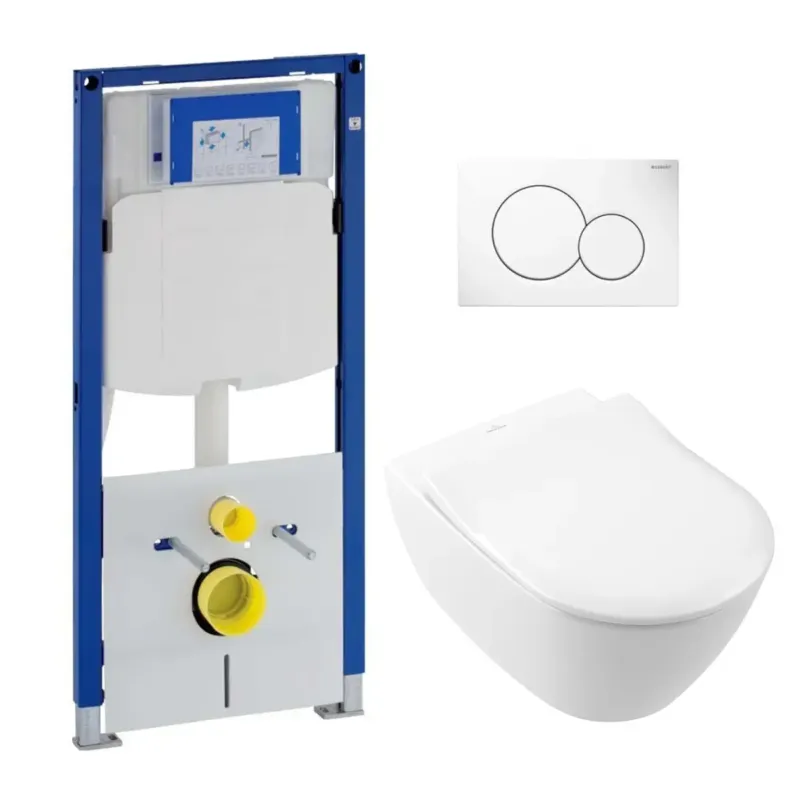Seizoensaanbieding Geberit UP320 toiletset met Villeroy & Boch Subway 2.0 randloos toilet met softclose zitting