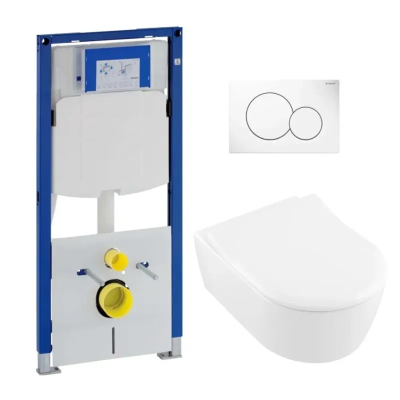 Gecertificeerd Geberit UP320 toiletset met Villeroy & Boch Avento randloos toilet met dunne softclose zitting