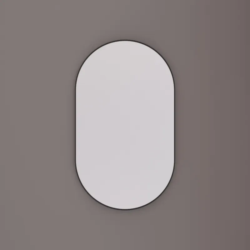 Hipp Design 8640 spiegel ovaal met zwart frame 40x60cm Nieuw