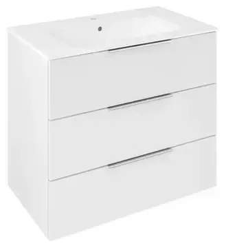 Sapho Cirasa wastafel onderkast 80x46x75cm met 3 lades wit glans Beperkt Aanbod
