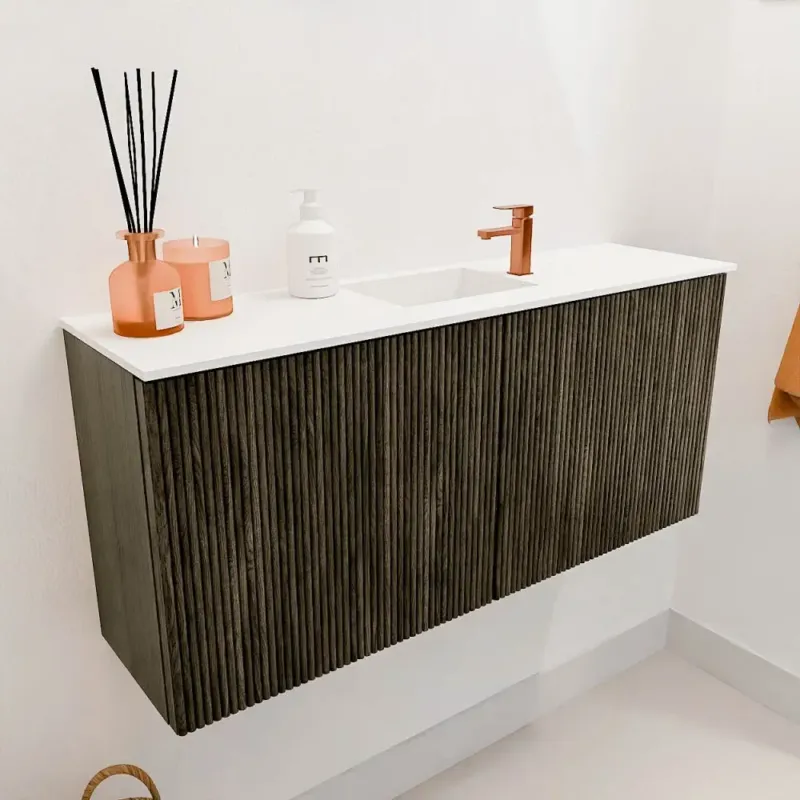 Mondiaz Joya 90cm toiletmeubel shadow met wastafel faye midden 1 kraangat talc Goedkoop