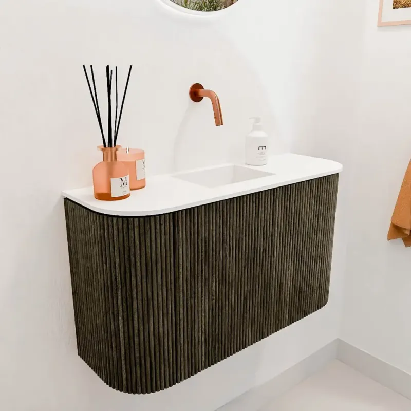 Voordeelprijs Mondiaz Joya 75cm toiletmeubel ronding links/rechts shadow met wastafel faye midden zonder kraangat talc