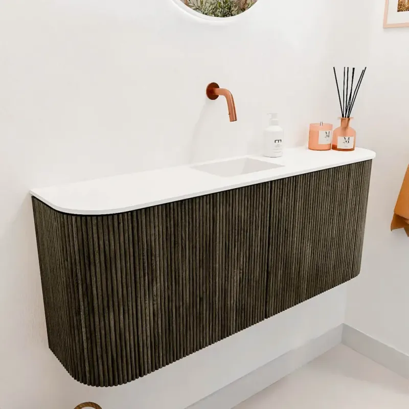Bestel Nu Mondiaz Joya 105cm toiletmeubel ronding links/rechts shadow met wastafel faye midden zonder kraangat talc