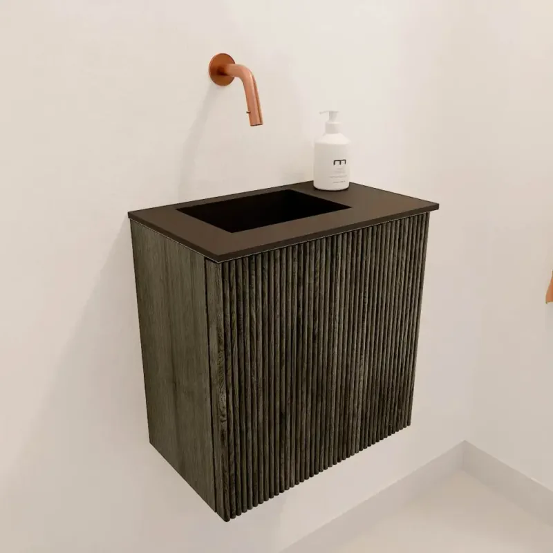 Bestseller Mondiaz Joya 40cm toiletmeubel shadow met wastafel faye links zonder kraangat urban