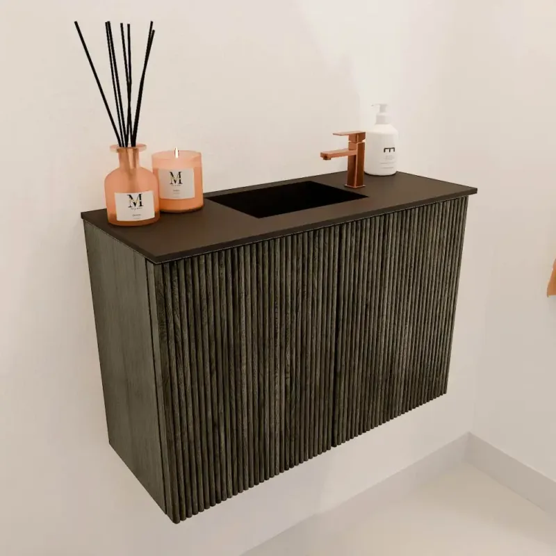 Tijdelijk Beschikbaar Mondiaz Joya 60cm toiletmeubel shadow met wastafel faye midden 1 kraangat urban