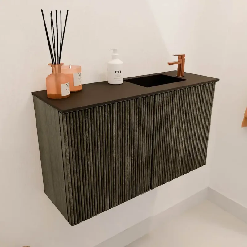 Flitsaanbieding Mondiaz Joya 70cm toiletmeubel shadow met wastafel faye rechts 1 kraangat urban