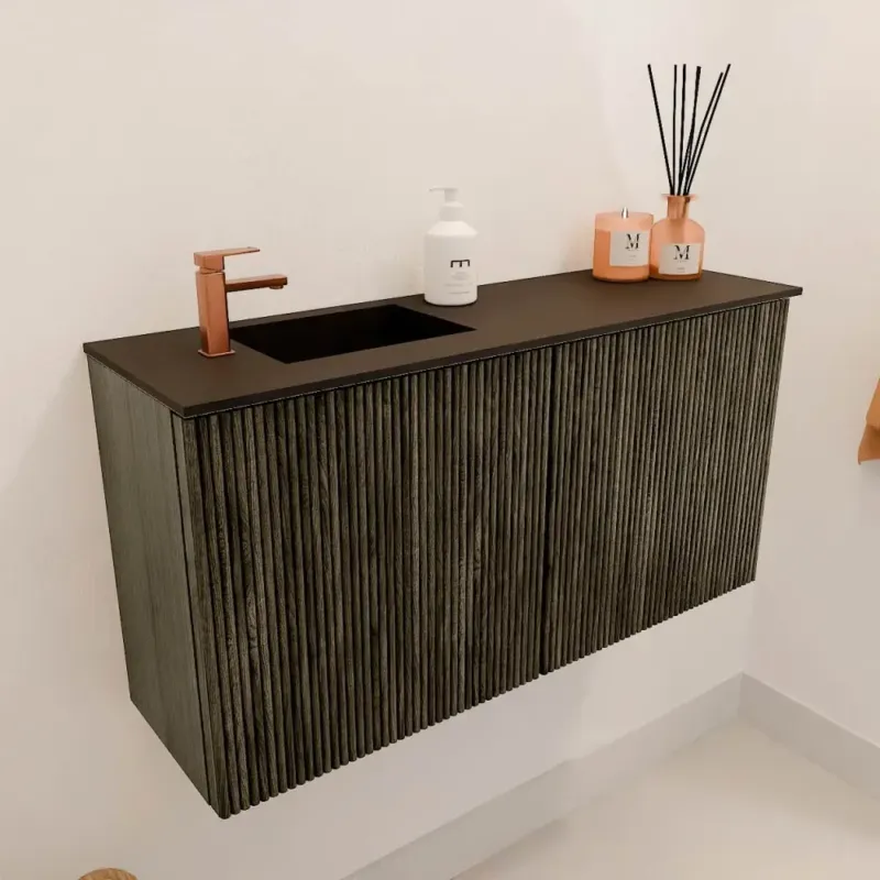 Mondiaz Joya 80cm toiletmeubel shadow met wastafel faye links 1 kraangat urban Express Levering
