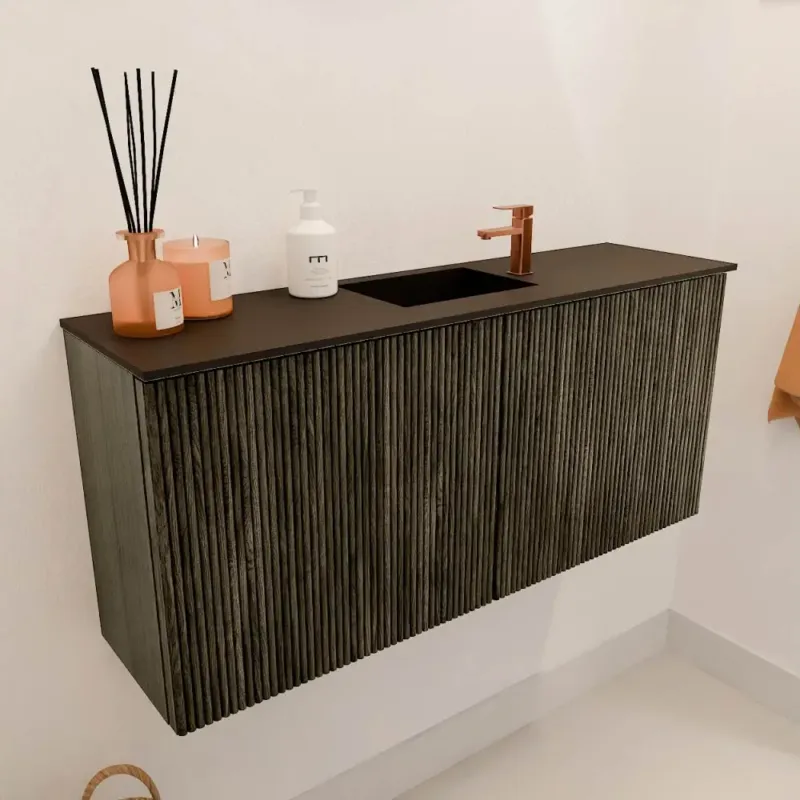 Veilige Betaling Mondiaz Joya 90cm toiletmeubel shadow met wastafel faye midden 1 kraangat urban