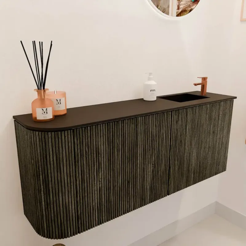Mondiaz Joya 100cm toiletmeubel ronding links shadow met wastafel faye rechts 1 kraangat urban Koop Vandaag
