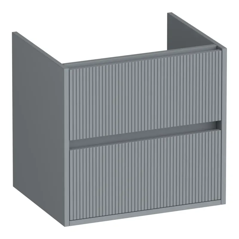 Brauer Adore Wavy onderkast ribbelfront 60cm met 2 softclose lades grijs mat Koop Online