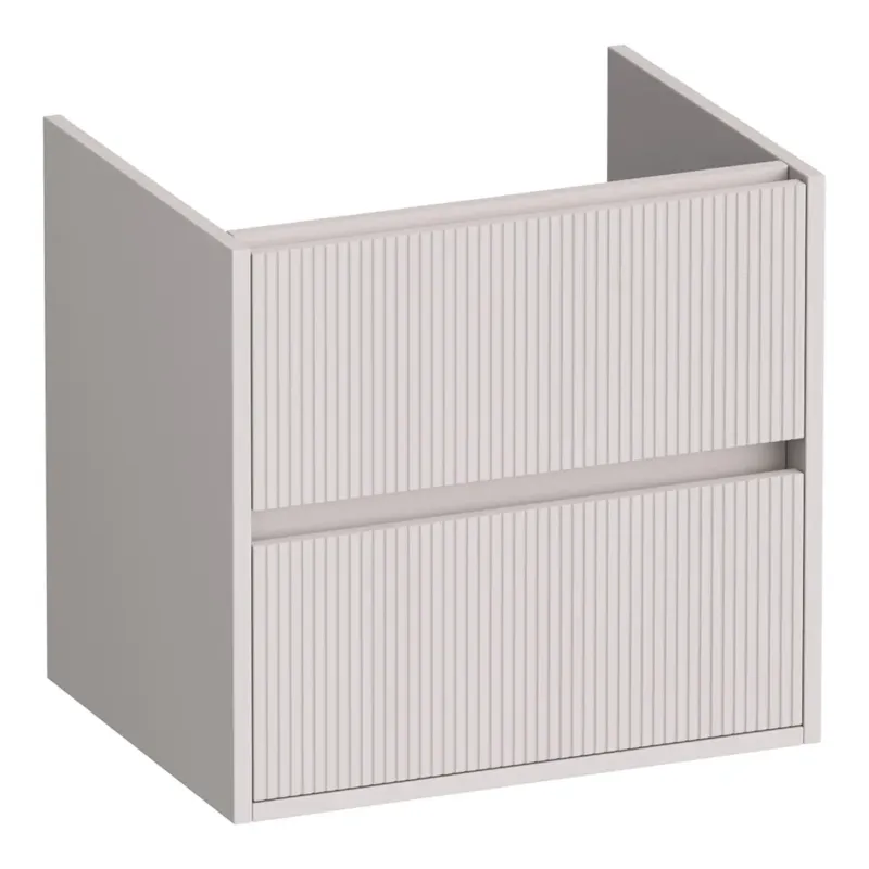 Hete Deal Brauer Adore Wavy onderkast ribbelfront 60cm met 2 softclose lades zand mat