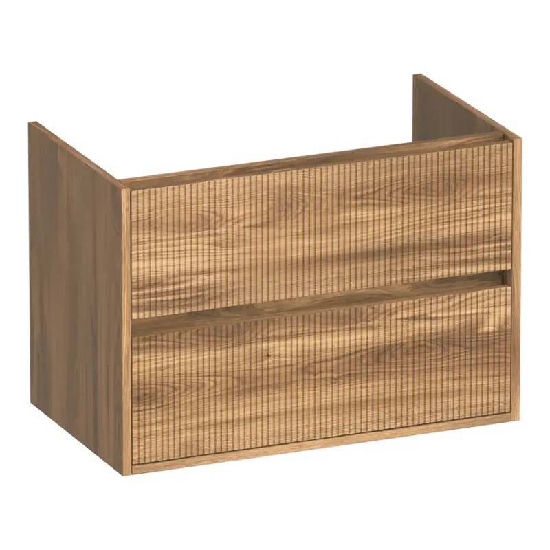 Premium Brauer Adore Wavy onderkast ribbelfront 80cm met 2 softclose lades honey