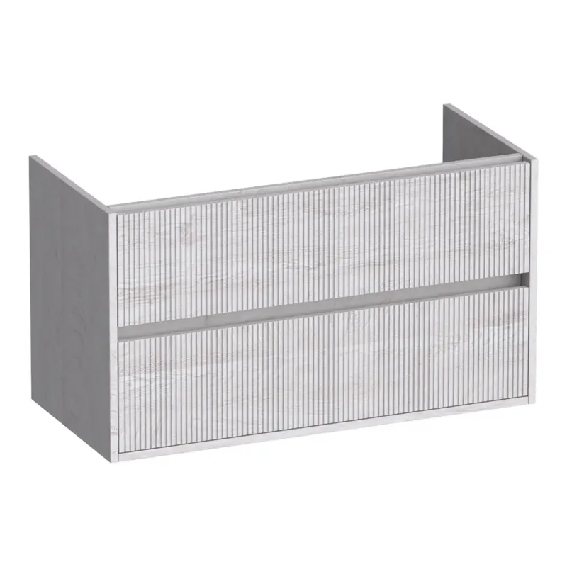 Voordeelprijs Brauer Adore Wavy onderkast ribbelfront 100cm met 2 softclose lades forest seashell