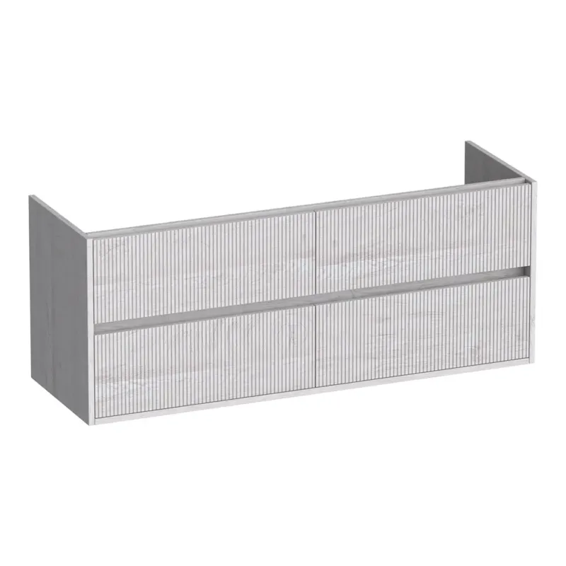Brauer Adore Wavy onderkast ribbelfront 140cm met 4 softclose lades forest seashell Koop Online