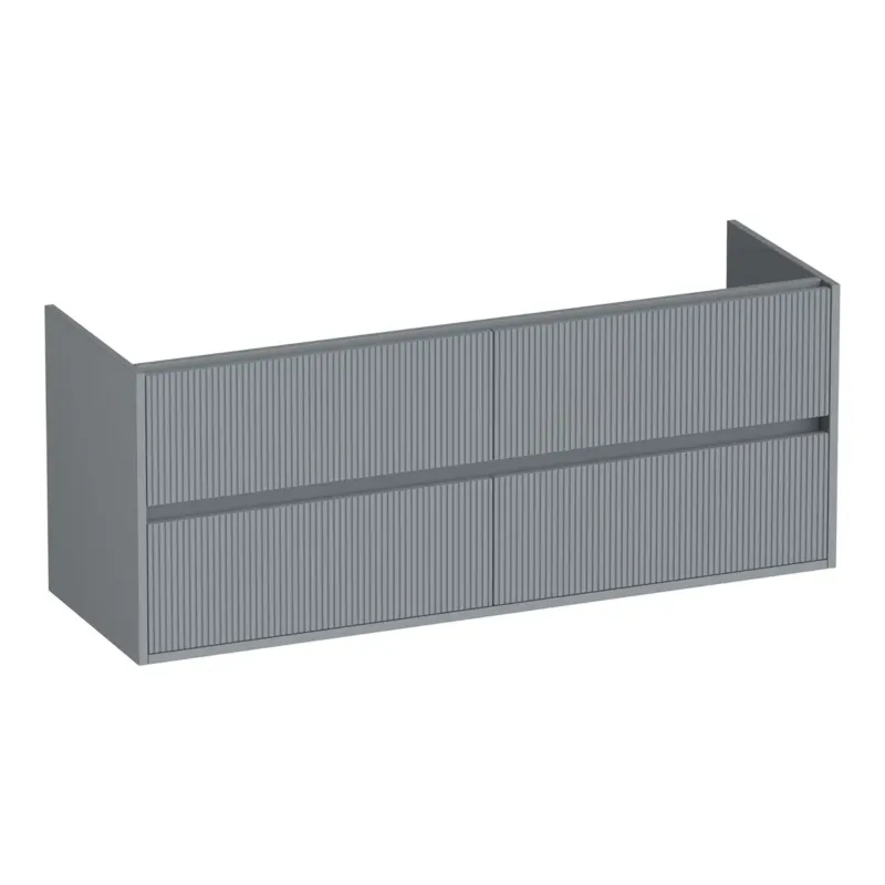Beperkt Aanbod Brauer Adore Wavy onderkast ribbelfront 140cm met 4 softclose lades grijs mat