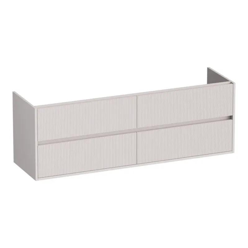 Snelle Levering Brauer Adore Wavy onderkast ribbelfront 160cm met 4 softclose lades zand mat