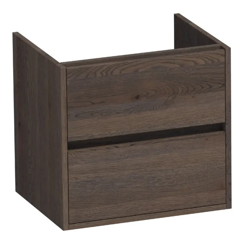 Brauer Adore onderkast 60cm met 2 softclose lades lamellen eiken zwart Express Levering