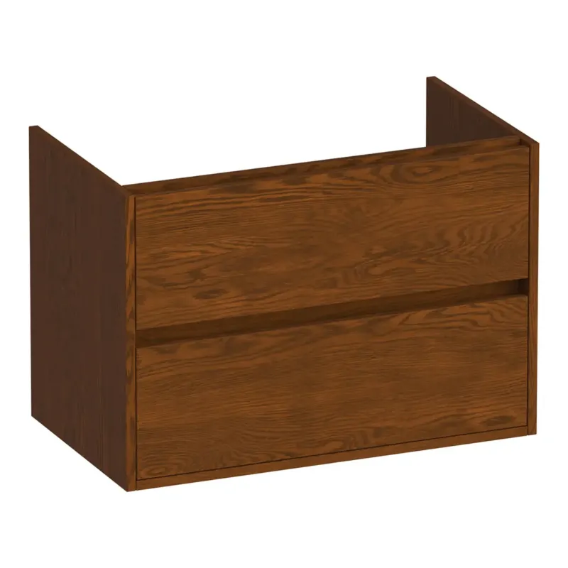 Beste Prijs Brauer Adore onderkast 80cm met 2 softclose lades lamellen eiken bruin