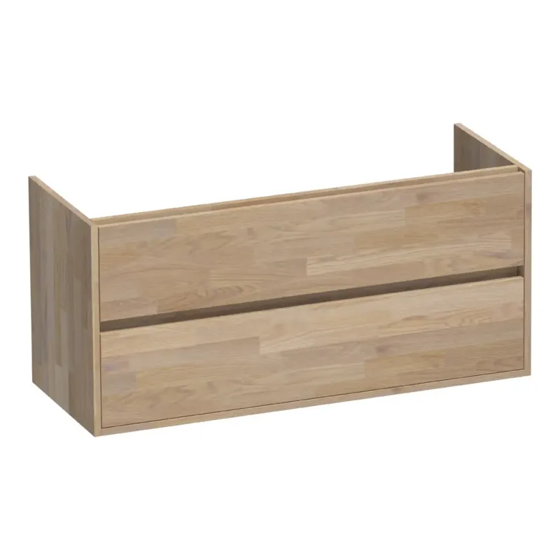Populair Brauer Adore onderkast 120cm met 2 softclose lades en 1 sifon uitsparing vingerlas eiken grijs