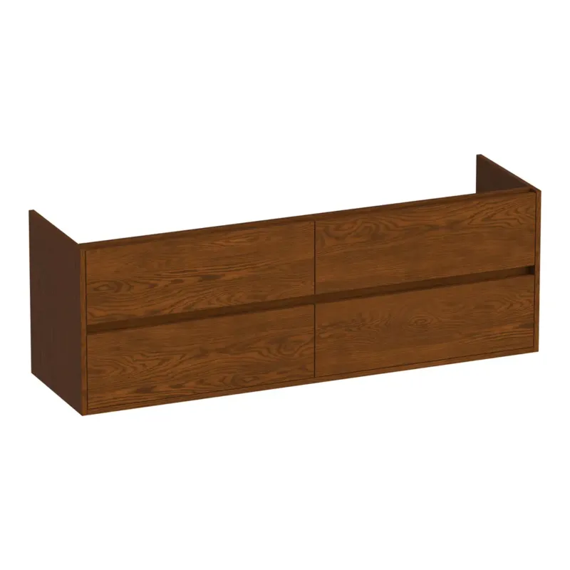 Brauer Adore onderkast 160cm met 4 softclose lades lamellen eiken bruin Nu Kopen