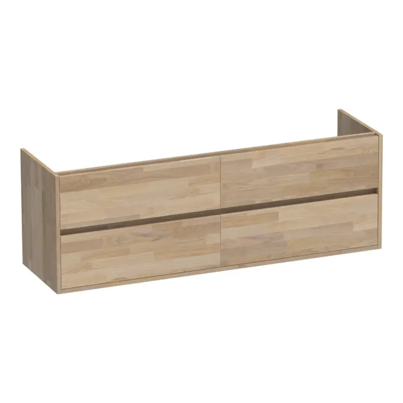 Brauer Adore onderkast 160cm met 4 softclose lades vingerlas eiken grijs Direct Verzonden