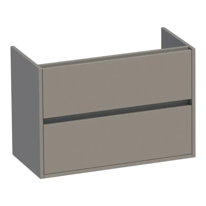 Brauer Adore onderkast ondiep 80cm met 2 softclose lades taupe mat Koop Vandaag