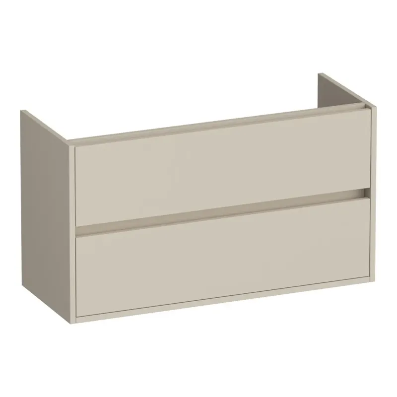 Brauer Adore onderkast ondiep 100cm met 2 softclose lades beige mat Nu Kopen