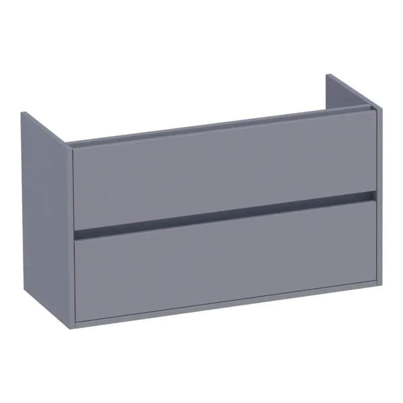 Brauer Adore onderkast ondiep 100cm met 2 softclose lades grijs mat Meest Verkocht