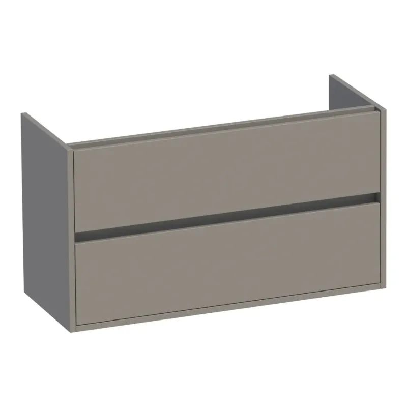 Bestel Nu Brauer Adore onderkast ondiep 100cm met 2 softclose lades taupe mat