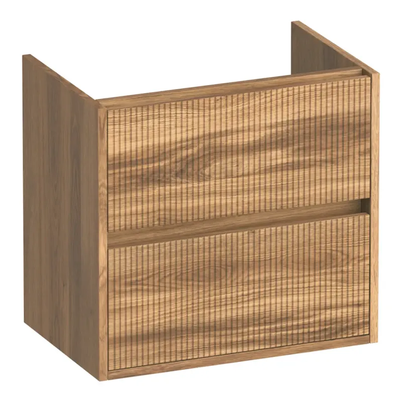 Weekendaanbieding Brauer Adore Wavy onderkast ondiep 60cm met 2 softclose lades honey