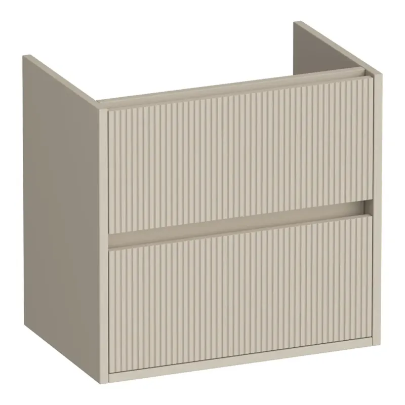 Brauer Adore Wavy onderkast ondiep 60cm met 2 softclose lades beige mat Premium