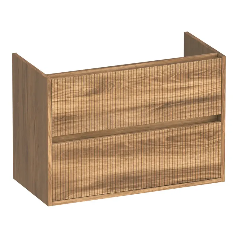 Beste Prijs Brauer Adore Wavy onderkast ondiep 80cm met 2 softclose lades honey