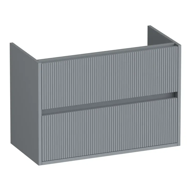 Veilige Betaling Brauer Adore Wavy onderkast ondiep 80cm met 2 softclose lades grijs mat